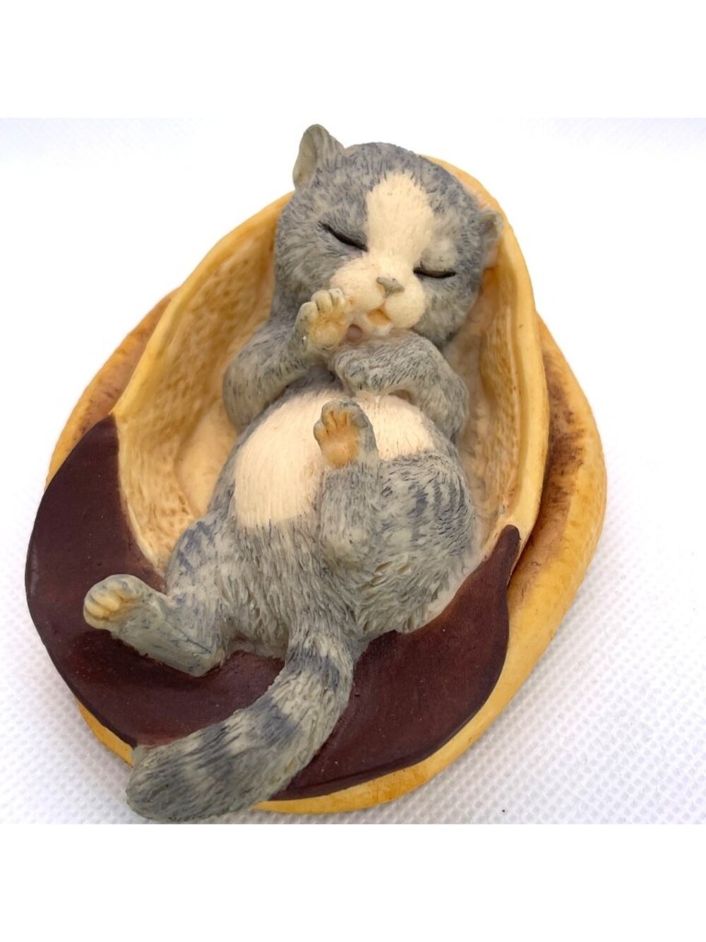 Vintage Gray Tiger Cat 80s Aynsley MasterCraft Kitty Kitten Hat Cap UK England